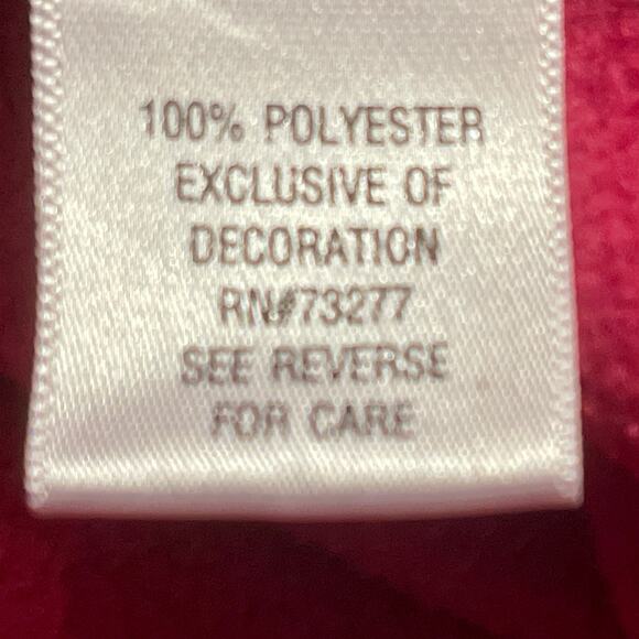 Croft & Barrow Vintage Holiday Snowman Fleece Pullover Top Womens L Red 35.0=R11 - Picture 7 of 8